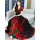 Chiffon Casual Summer Dress Women 2023 Red Maxi Clothes Elegant Tunics Floral Beach Long Bodycon