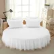 Round Bed Fitted Sheet Cotton Quilted Bedspread Non-slip Mattress Cover Hotel Home Romantic Bed