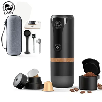 ICafilas-Machine à café portable 2 en 1 cafetière expresso de voyage capsules ou poudre de café