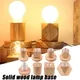 moonlux Solid Wood Table Lamp Base Wooden Lamp Holder With Switch Line Simple Night Light Holder for