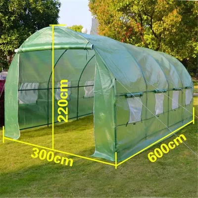 Green House Outdoor 600x300x220CM Garden Vegetable Insect Net Cover Greenhouse Plant Cover Freeze