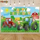 Mocsicka Farm Birthday Background Kids Wallpaper Banner Tractor Red Barn Cartoon Child Birthday
