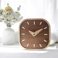 Wall Clock Cute Wooden Table Watch Electronic Desk Clocks Black Walnut Solid Wood Silent Table Clock