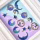 24Pcs/Set Enamel Cat Moon Star Earth Planet Charms Pendant DIY Jewelry Making