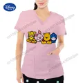 Disney Pocket V-Neck Comfort Women Clothes Cute Tops for Women 2023 One Pieces Clothing Female