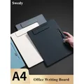 A4 PU Leather Document Holder Clipboard Meeting Report Magnetic Drawing Writing Pad Menu Paper Clip