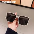 YOOSKE Polaroid Sunglasses Square Vintage Sun Glasses Brand Sunglass Polarized Sunglass Black Retro