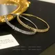 YOUNGX-Bracelet en cristal plaqué or véritable 14 carats pour femme bracelets à breloques
