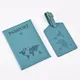 New Color Changing PU Map Pattern Passport Covers Ticket Clip Luggage Tag Passport Holder Set ID