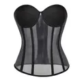 Summer Transparent Sexy Lingerie Padded Bra Shapewear Corset Translucent Mesh Bustier Top