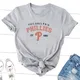 T-shirt manches courtes femme en coton avec lettres imprimées style baseball rétro Philadelphia