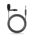 Insegnamento 1.5m Mini Microfono Lavalier Tipo C Clip in metallo Microfono da bavero Microfono a condensatore da 3,5 mm per PC portatile SmartPhone Conferenza