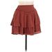 Hollister Casual Mini Skirt Mini: Burgundy Solid Bottoms - Women's Size Medium