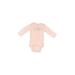 Just One You Made by Carter's Long Sleeve Onesie: Pink Marled Bottoms - Size 9 Month