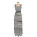 Gilli Casual Dress - A-Line Scoop Neck Sleeveless: Gray Print Dresses - Women's Size Large