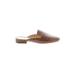 MICHAEL Michael Kors Mule/Clog: Slip-on Stacked Heel Boho Chic Brown Print Shoes - Women's Size 9 - Almond Toe