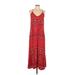 Old Navy Casual Dress - A-Line V-Neck Sleeveless: Red Dresses - Women's Size Large