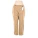 Charter Club Casual Pants - High Rise Straight Leg Boyfriend: Tan Bottoms - Women's Size 16