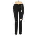 Adriano Goldschmied Jeggings - Mid/Reg Rise: Black Bottoms - Women's Size 30 - Distressed Wash