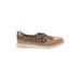 Sperry Top Sider Flats Tan Leopard Print Shoes - Women's Size 9 - Round Toe