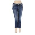 Silver Jeans Co. Jeans - Low Rise Boot Cut Cropped: Blue Bottoms - Women's Size 28 - Sandwash