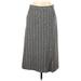 Banana Republic Casual Midi Skirt Long: Gray Chevron/Herringbone Bottoms - Women's Size 10