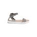 Pierre Dumas Sandals: Gray Solid Shoes - Women's Size 9 - Open Toe