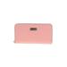 Samantha Brown Leather Satchel: Pink Solid Bags