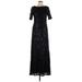 Adrianna Papell Cocktail Dress - Formal Crew Neck Short sleeves: Black Dresses - New - Women's Size 10