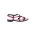 Calvin Klein Sandals: Burgundy Solid Shoes - Women's Size 8 - Open Toe