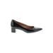 Calvin Klein Heels: Slip On Chunky Heel Work Black Solid Shoes - Women's Size 10 - Pointed Toe
