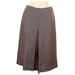 Eddie Bauer Wool A-Line Skirt Knee Length: Brown Bottoms - Women's Size 6