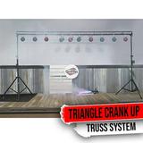 Griffin - Crank Up Triangle Light Truss System DJ Booth Trussing Stand Kit for Light Cans & Speakers Pro Audio Lighting Stage Platform Hardware Package Portable Music Equipment Mount Gear Holder