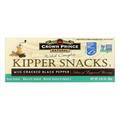 Crown Prince Natural Kipper Snacks with Cracked Black Pepper 3.25 Oz (Pack of 6)