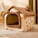 Foldable Cat Bed Pet Dog House Winter Cat Villa Sleep Kennel Removable Warm Nest Enclosed Tents Cave Sofa Pet Supplies