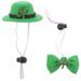 Pet Hat Tie Dog St Patricks Day Outfit Saint Costume for Dogs Decor Clothing Decorate Puppy Patrick s