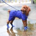 Silicone Pet Rain Shoes Slip-Resistant Dog Footwear For All Weather Blue Xl