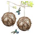 Sueyeuwdi Handmade Birdhouse And Birdhouse Materials 2024 New Bird Nesting Material For Wild Birds Hummingbird Nesting Humming Bird House Material Gifts For Bird Watching Nature Love Beige