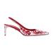 Printed Patent Leather Sling Back