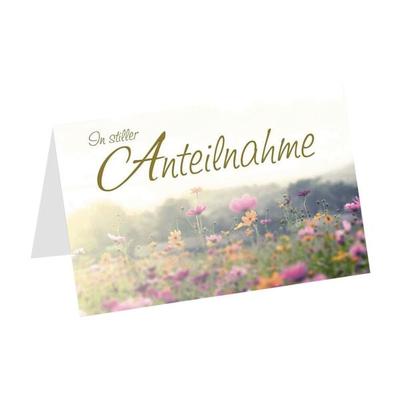 Trauerkarte »In stiller Anteilnahme Blumenwiese«, LUMA KARTENEDITION, 17.5x11.5 cm