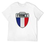 Mens France Football Jersey - French Soccer Unisex Short Sleeve Shirt (Purple Xxx-Large) White Medium