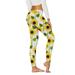 Casual Pants For Ladies Tight High Waist Sports Leopard Sunflower Print Leggings Classic Wide Leg Dress Elastic Waisted Office Long Regular Trouser Stretch Lightweight Golf Business Trousers