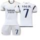 XNB 2023-2024 Real Madrid Home Jersey #7 Vini Jr Soccer Jersey and Shorts Set