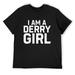 Mens T Shirt I Am A Derry Girl Raglan Baseball Tee Black Large