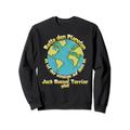 Jack Russel Terrier Rettet den Planeten / Erde lustig Hunde Sweatshirt