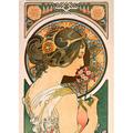 People Wall Art Canvas Vintage Art Nouveau Alphonse Mucha Prints and Posters Abstract Portrait Pictures Decorative Fabric Painting For Living Room Pictures No Frame