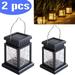 SNNROO 2 Pack Solar Lights Outdoor Hanging Solar Lantern Solar Garden Lights for Patio Landscape Yard Warm White star Dusk to Dawn