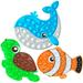 3 Pack Sensory Fidget Poppers Push Bubble Toy Silicone Squeeze Autism Anxiety Stress Relief Educational Popping Toys for Kids Adults - Clown Fish Whale Turtle