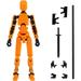 Ti-tan 13 Action Figure Assembly Completed Dummy 13 Action Figure Luc-ky 13 Action Figure Action Figure 3D Printed Multi-Jointed Movable Nova 13 Action Figure Toy Orange