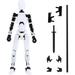 Ti-tan 13 Action Figure Assembly Completed Dummy 13 Action Figure Luc-ky 13 Action Figure Action Figure 3D Printed Multi-Jointed Movable Nova 13 Action Figure Toy White